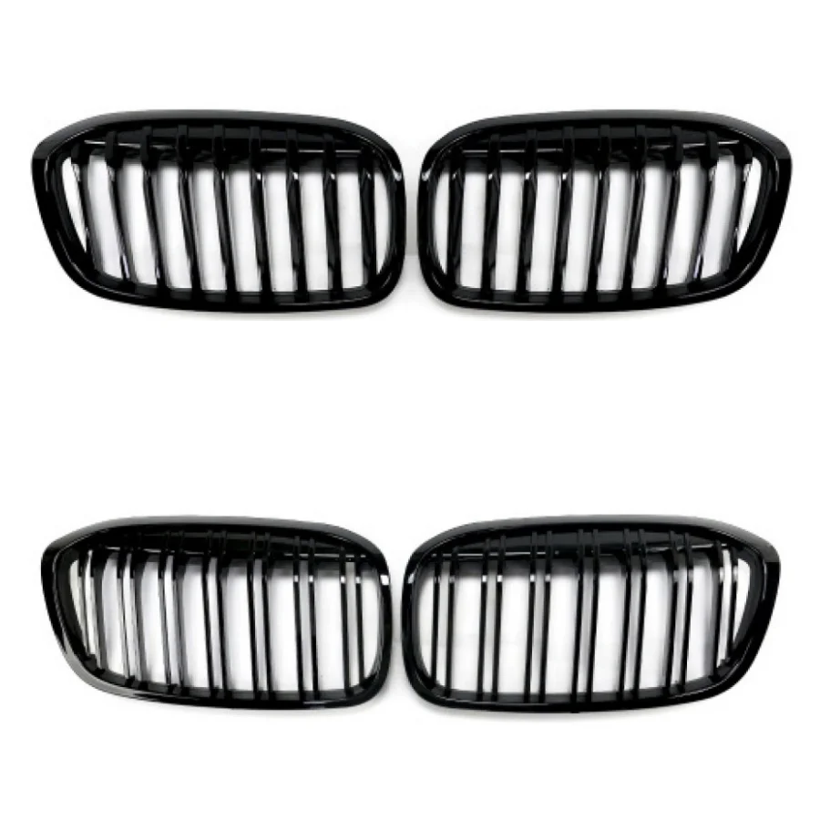 TIYPEOR Replacement Car Grilles ABS 2 Double Slats Three Color Front Mesh Grille for BMW 2 Series F46
