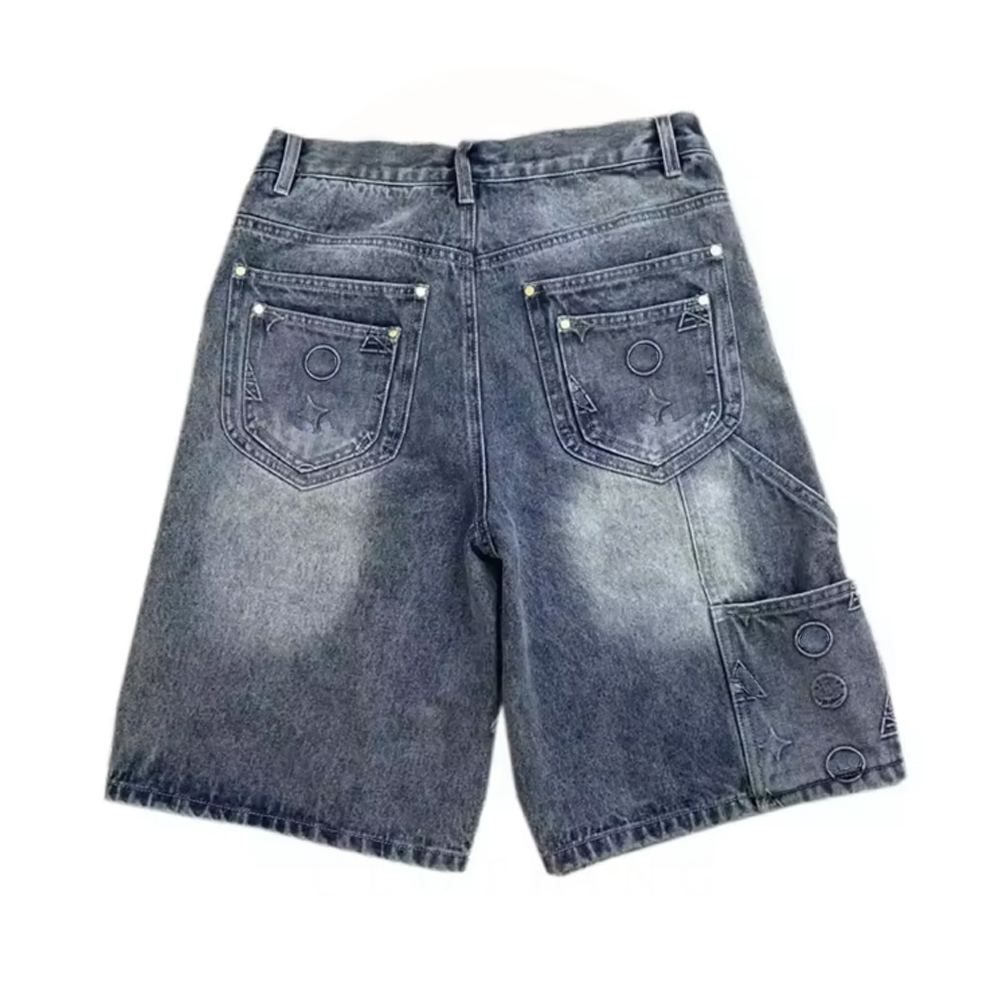 Custom Men Streetwear Carpenter Shorts Fashion Embossing