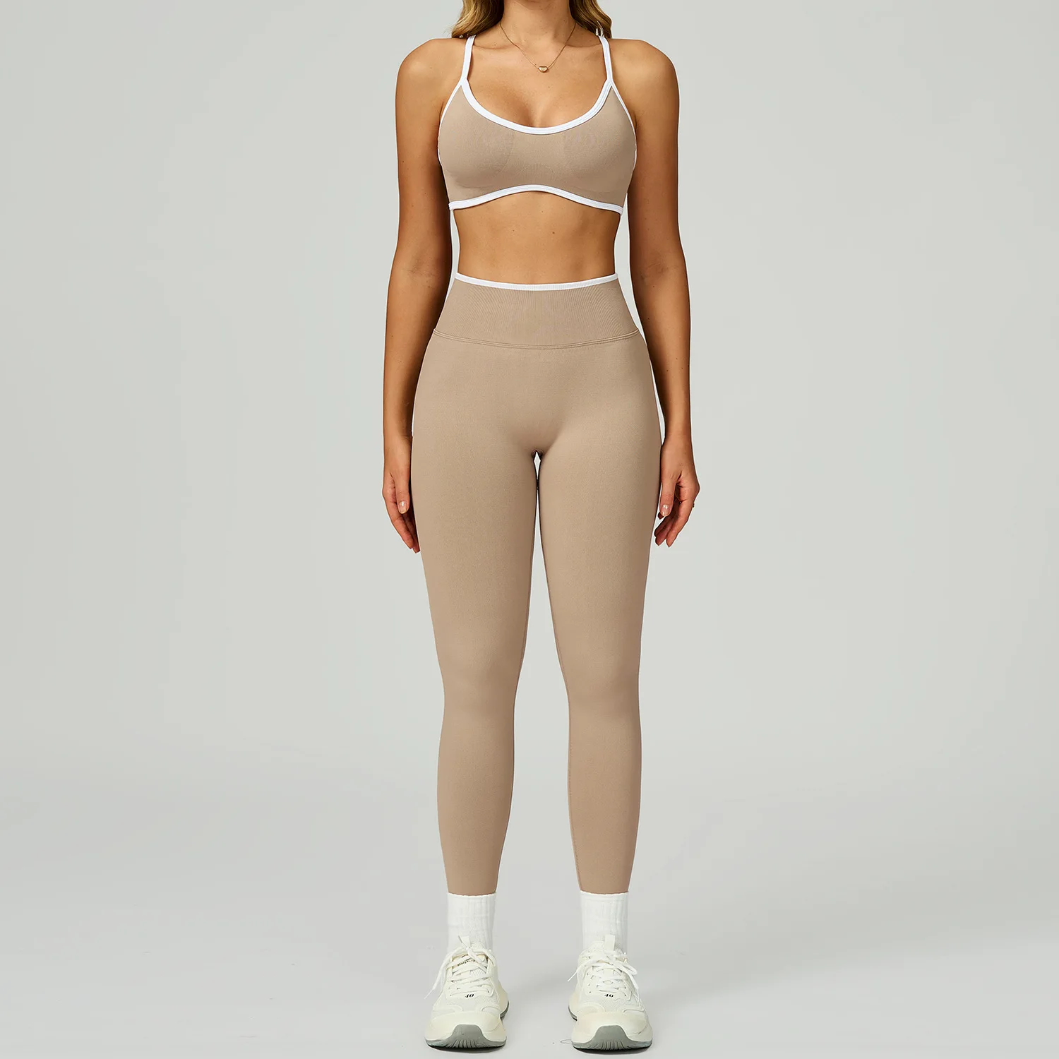 Seamless Breathable for Yoga Suit Hollow Back High Waist Fitness Clothing Outdoor Runnin preview