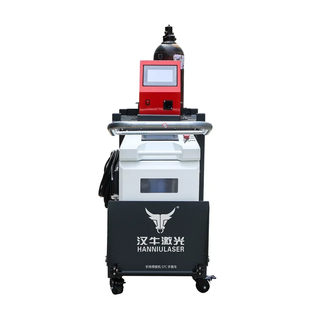 Four in One Handheld Fiber Laser Welding Machine for Metal Sale with Trolley Easy to Push