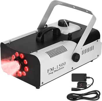 Smoke Fogger Portable with Wireless Remote Control  1500W 2L 9 LED Lights