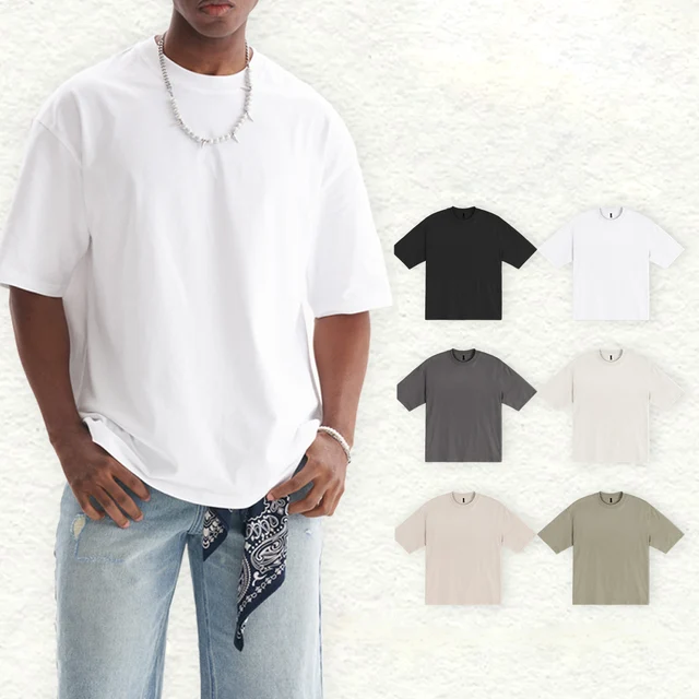 Casual Linen Cotton Loose T-Shirt With Small Neckline Versatile Men's T-Shirt