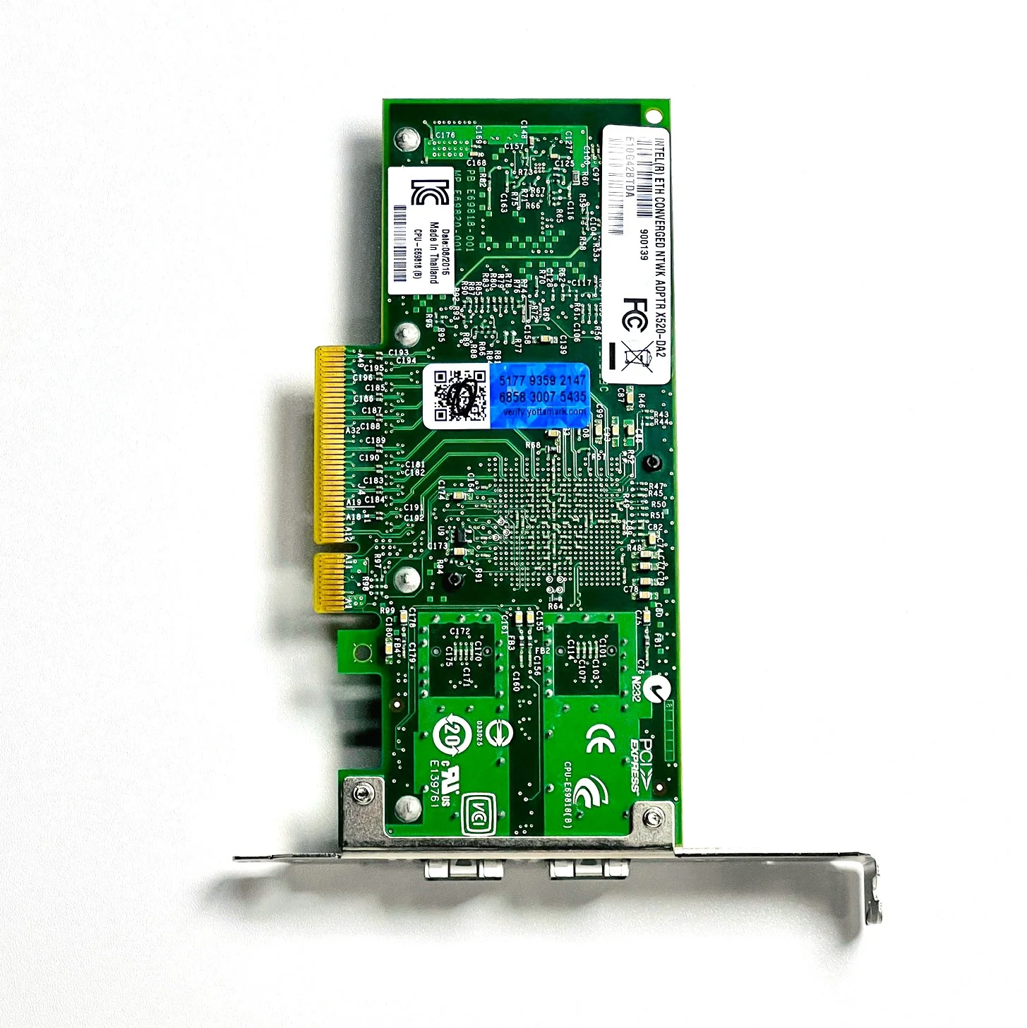 Intel X520-DA2 Pcie Network Card - Dual Port 10G Fiber