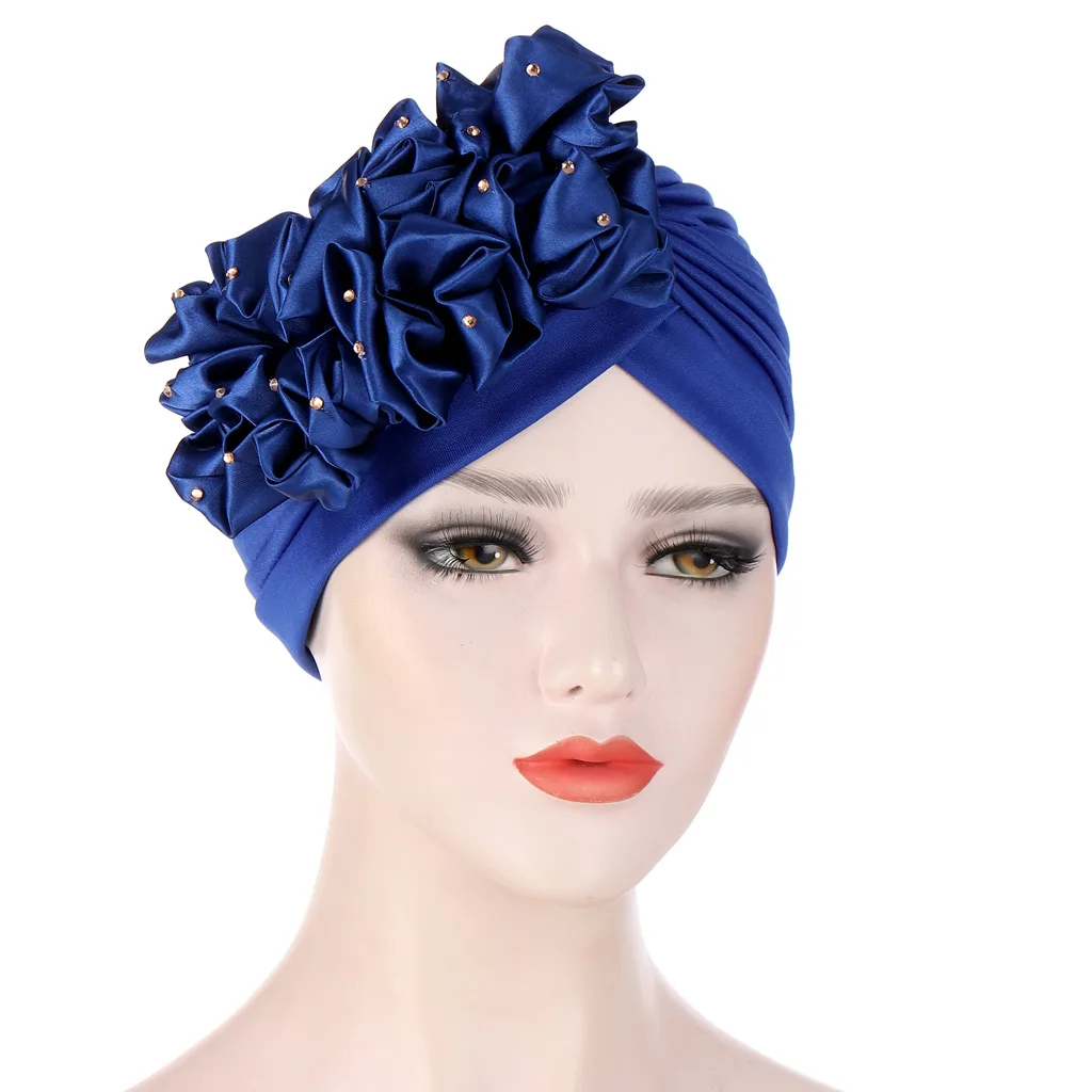 2022 New Big Flower Spot Diamond Applique Indian Hat Multi