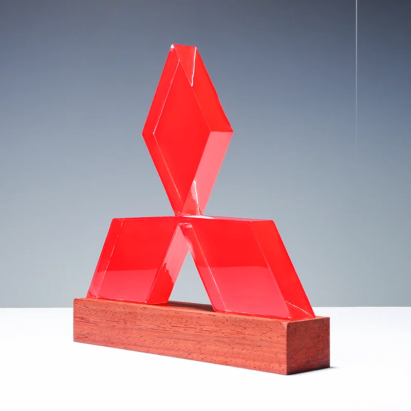 High quality wholesale customized creative design acrylic trophies awards plaques details