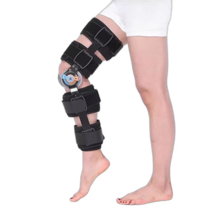 TJ-KM006 Adjustable Hinged ROM Knee Brace Post Op Patella Support Stabilizer Pad Orthosis Splint Wrap Medical Orthopedic Use