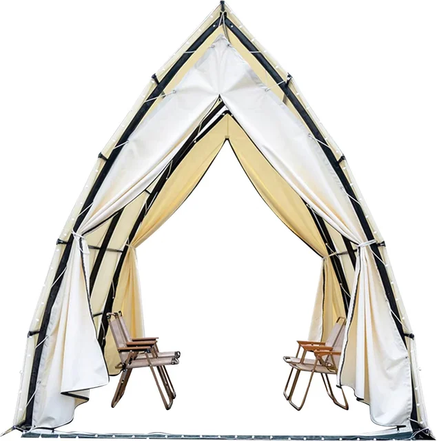 Outdoor Waterproof Canvas Safari Tent For Accommodation Hotel Dome Canvas Stretch Tent Luxury Hotel Wedding Tents