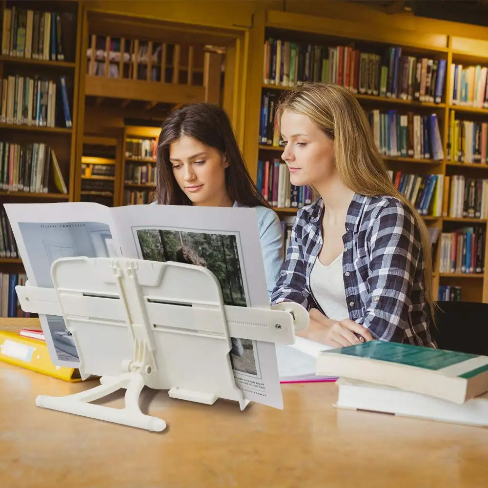 New Product Free Hands Plastic Rack Book Stand for Reading Adjustable Bookstand Holder Bookend