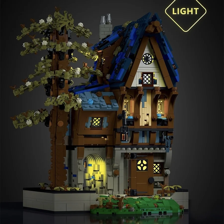 MORK 033032 Medieval Magician Building Blocks Sets City Street Series Model Building Blocks Toys  for Children
