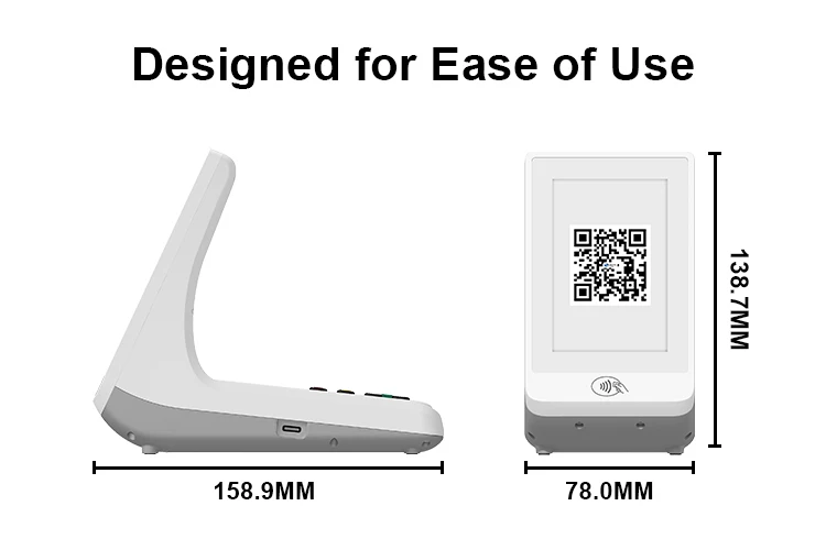 Dual Screen Dynamic QR Code Display - Z45 Payment Terminal