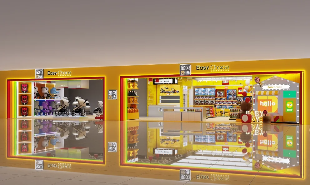 Shop Furniture Window Display Table 3d Retail Shop Toy Store Interior