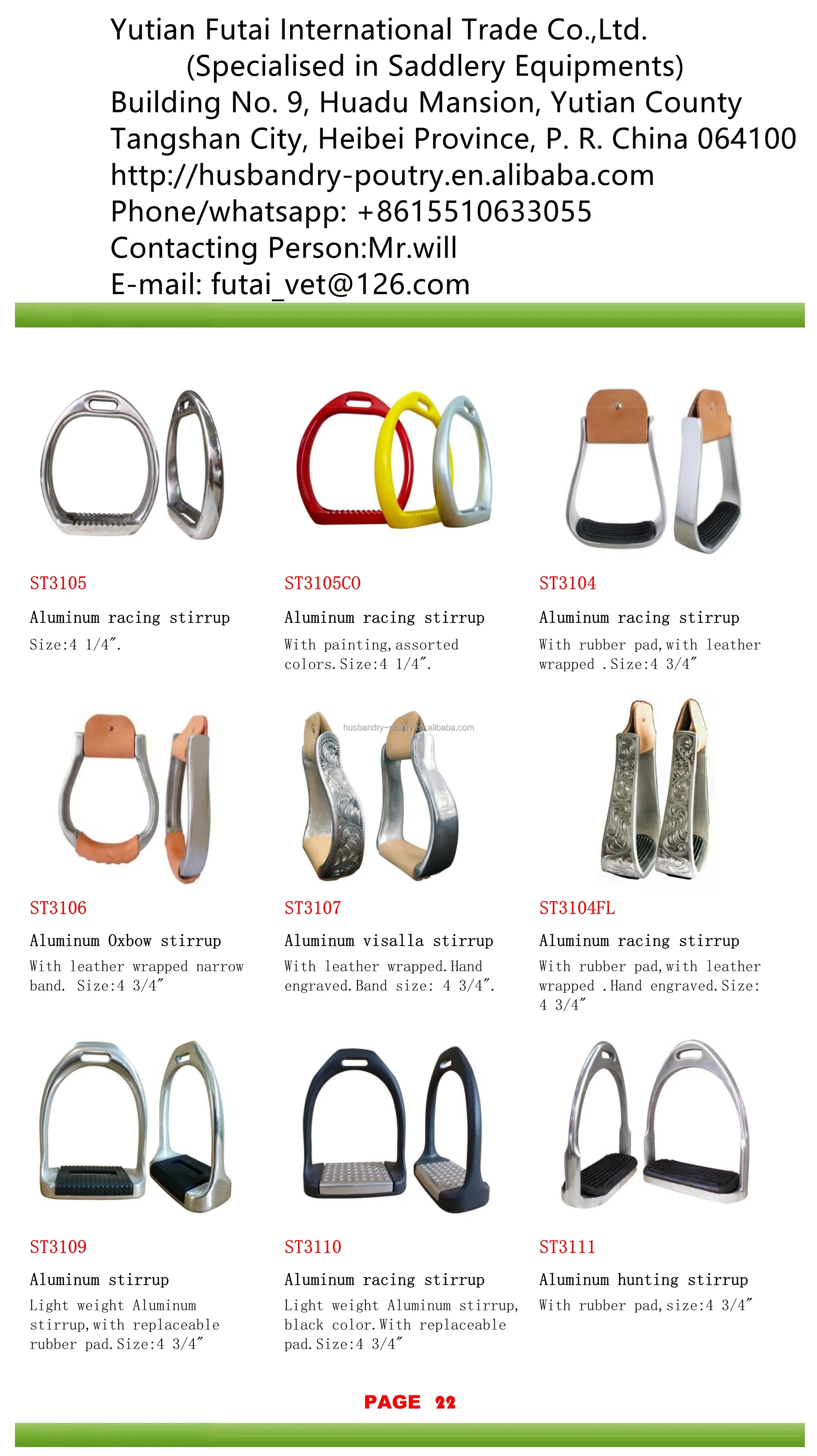 Horse Stirrup Wood Stirrup With Hand Laced Leather Tread For Horse