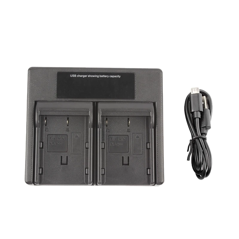 RingTeam NP-400 Dual Charger with LCD Light NP400 Battery Charger for Premier SL4 SL5 SL6 SL43 SL53 SL55 SL63 ES-6 Cameras