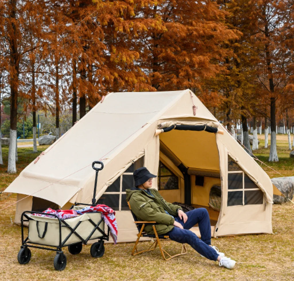 Hot Selling Family Outdoor Blow Up Tent Air Pole Weekend Oxford House