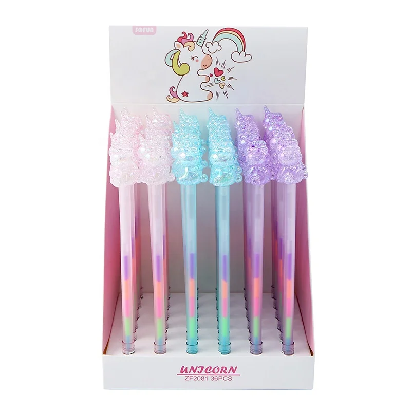 Śliczne długopisy żelowe Kawaii z jednorożcem dla dzieci i dziewcząt, prezent szkolny, artykuły piśmiennicze, koreańskie artykuły papiernicze_voghion.com