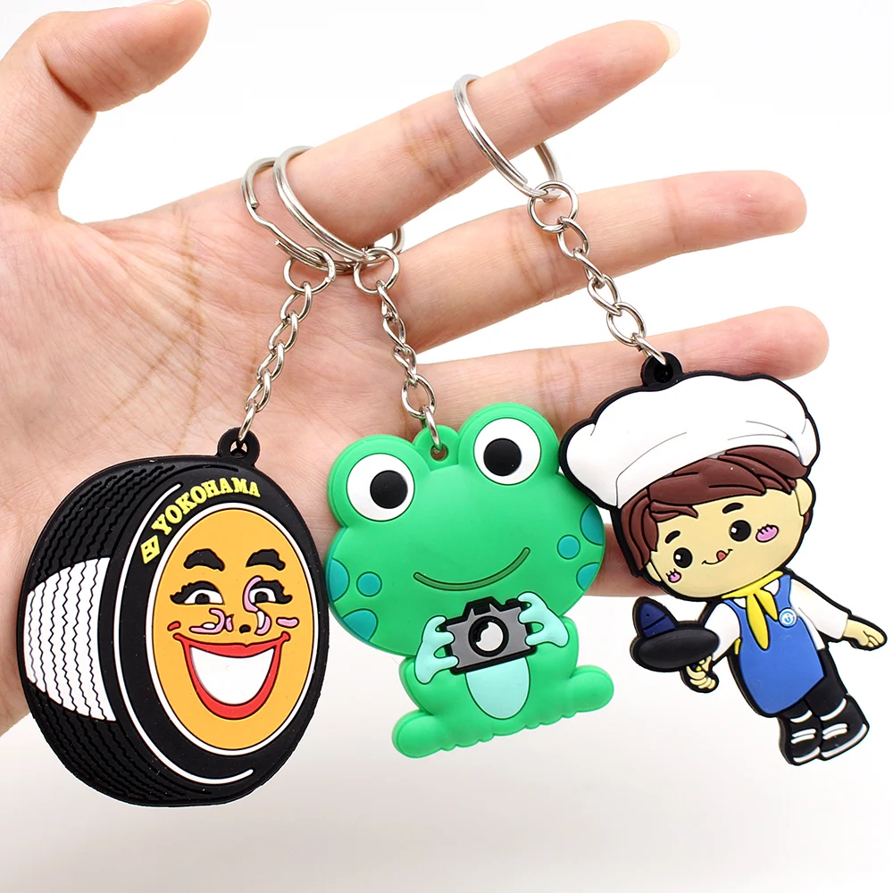 Wholesale Cheap Custom Fancy Mini Rubber Keyring Soft Pvc Sport Judo Taekwondo Keychain for School