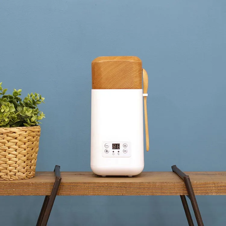 Бытовая электрическая Йогуртница 220 в 230 В с деревянным кишечником, портативный ферментер 550 мл, машина для изготовления йогурта