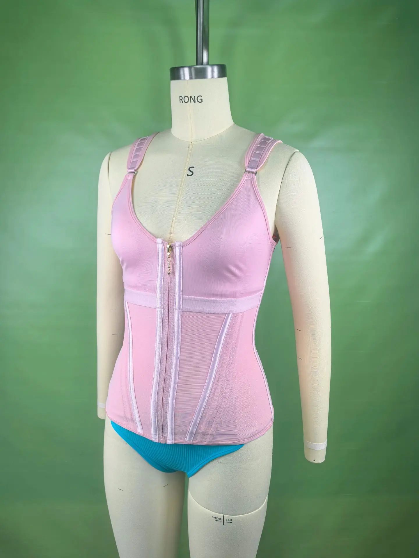 HKRXEC Zip-Front Structured Waist Trainer Vest