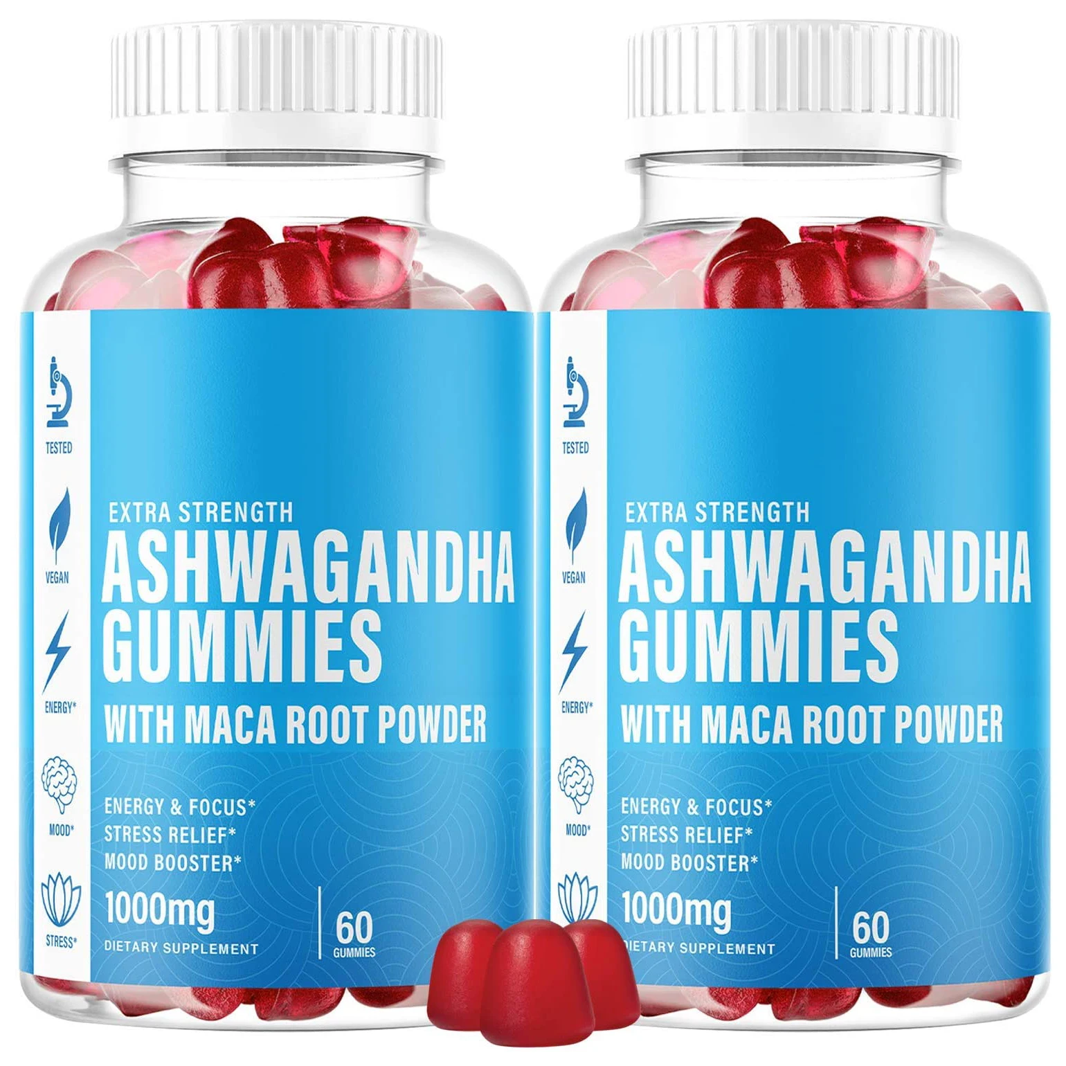 Halal Sugar Free Gummies Ashwagandha Fudge Immune Health Endurance
