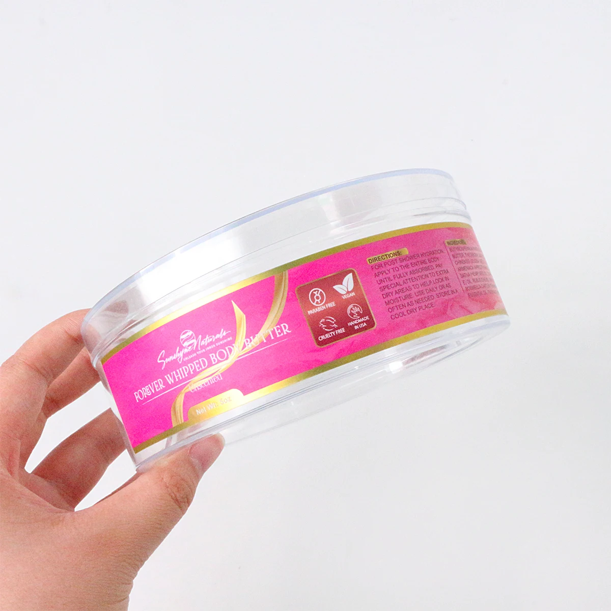 Custom Luxury Logo Cosmetics BOPP Label Gold Foil Skincare Stickers Printing Packaging Labels for Body Butter Face Cream Jar