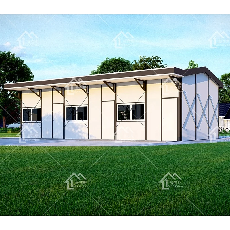 Pre-Fabricated Green House Plans Multiple Times Used 3 Bedroom Compound Wall Design for Camp Use for Carport