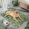 Ice Silk Pet Mat - Cat Park Green