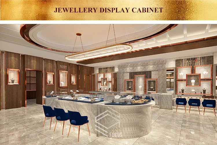Simple Jewelry Shop Counter Design Glass Jewellery Display Showcase ...