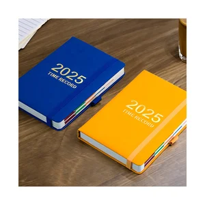 Hot Trending A5 Hardcover Vegan Leather Journal Custom Logo 365 Day Agenda Office Supplies English Notebook