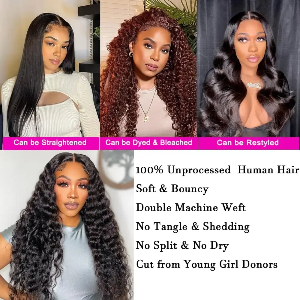 Pacotes de cabelo humano ondulados com ondas d'água, extensões brasileiras, ondulados e molhados_voghion.com