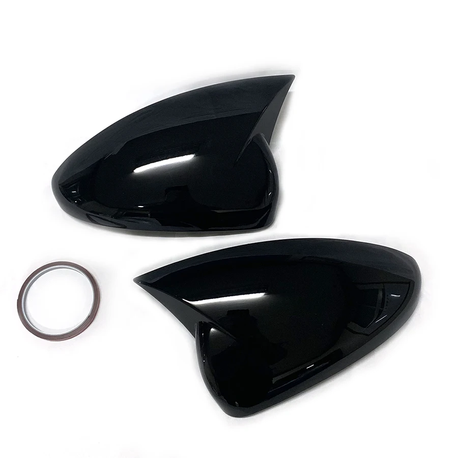product pair ox horn style rearview mirror cover caps for chevrolet cruze 2009 2010 2011   2012 racing sports style car body accessories-4