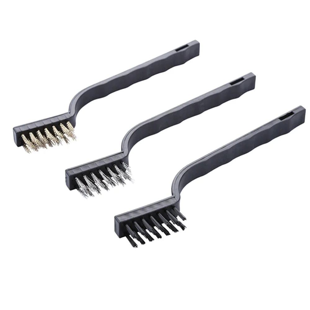 SUNSHINE SS-046 3 In1 Mobile Phone Repair Motherboard Anti-static Steel Brush Fine Cleaning Brush Repair Soft Brush Cleaning