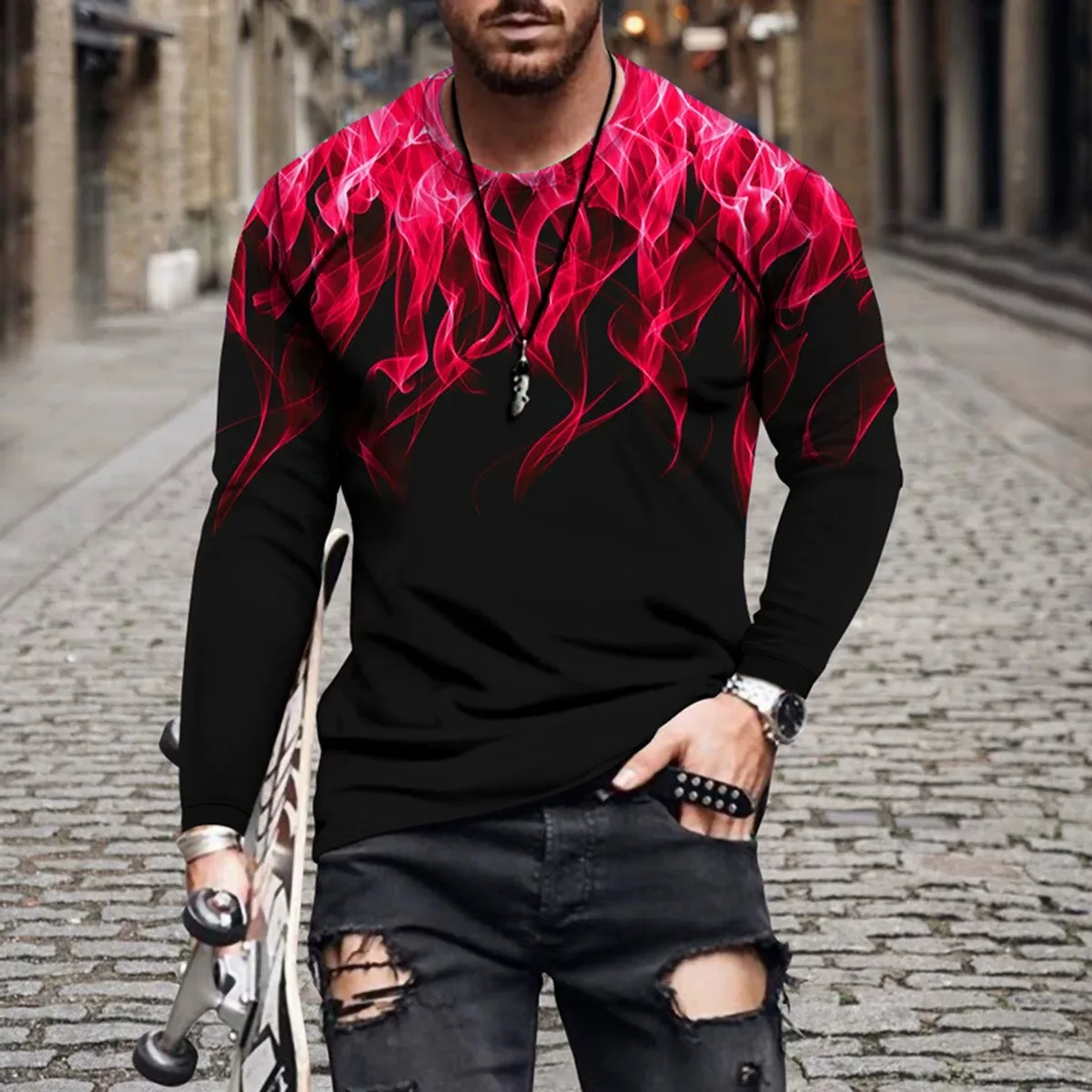 Spring/autumn 2022 Men's Plus Size T 