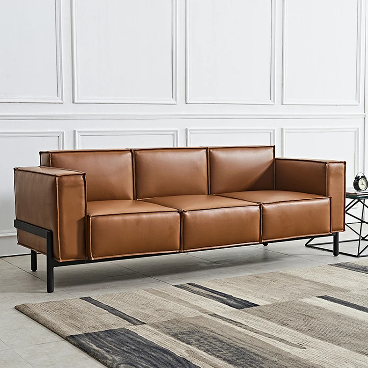 MIGE European Style Modern Modular Cheap Leather Office Sofa Set Designs Office Sofa