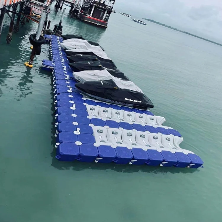 Plastic Floating Jetski Pier System Modular Floating Dry Dock for Boat Lift