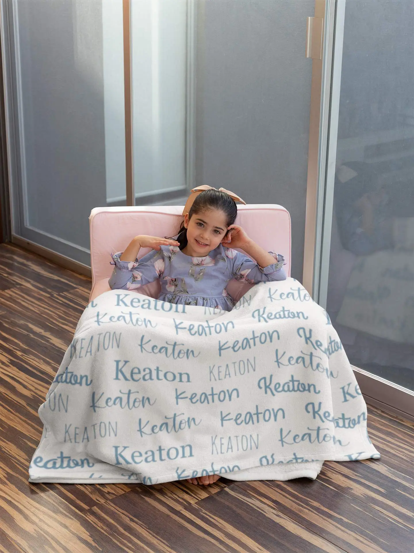 NICTIMEID Personalized Custom Blanket for Baby with Name and King Crown Design 31x47 Inch Super Soft Fleece Throws Blanket 