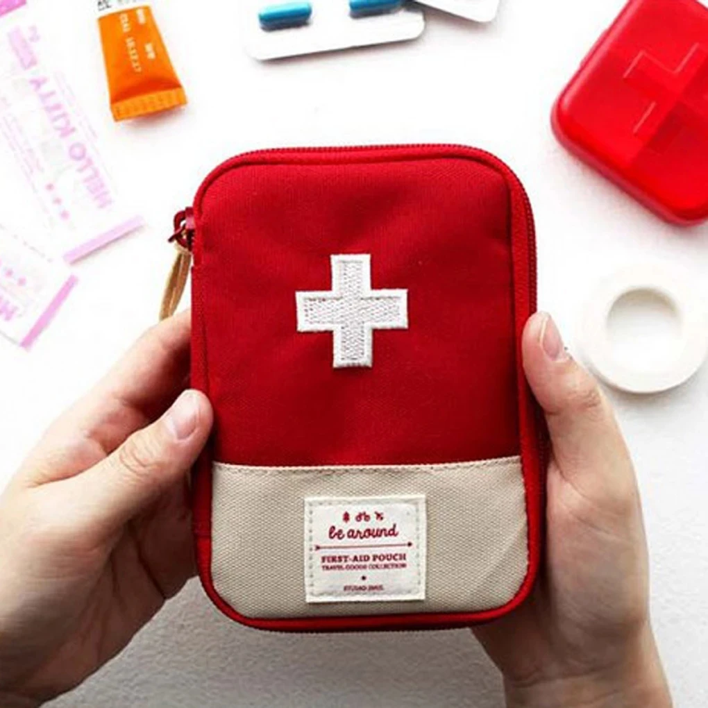 2 Pezzi Borsa Medicinali Portatile, Mini Kit Di Pronto Soccorso, Borsa Pronto Soccorso, Borsa di Pronto Soccorso Vuota, Borsa Porta Medicine da Viaggio, per Casa Ufficio Viaggio Campeggio All'aperto