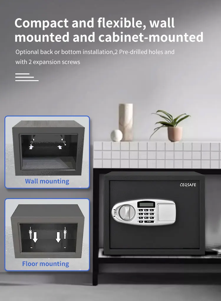 CEQSAFE Safety Box With Digital Coded Lock Small Electronic Mini Deposit Key Office Home Safe Box manufacture