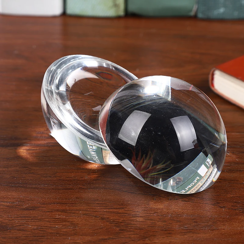 Custom Magnifier Glass Hemisphere Personalized Half Dome Crystal Ball Sphere for Paperweight Decoration