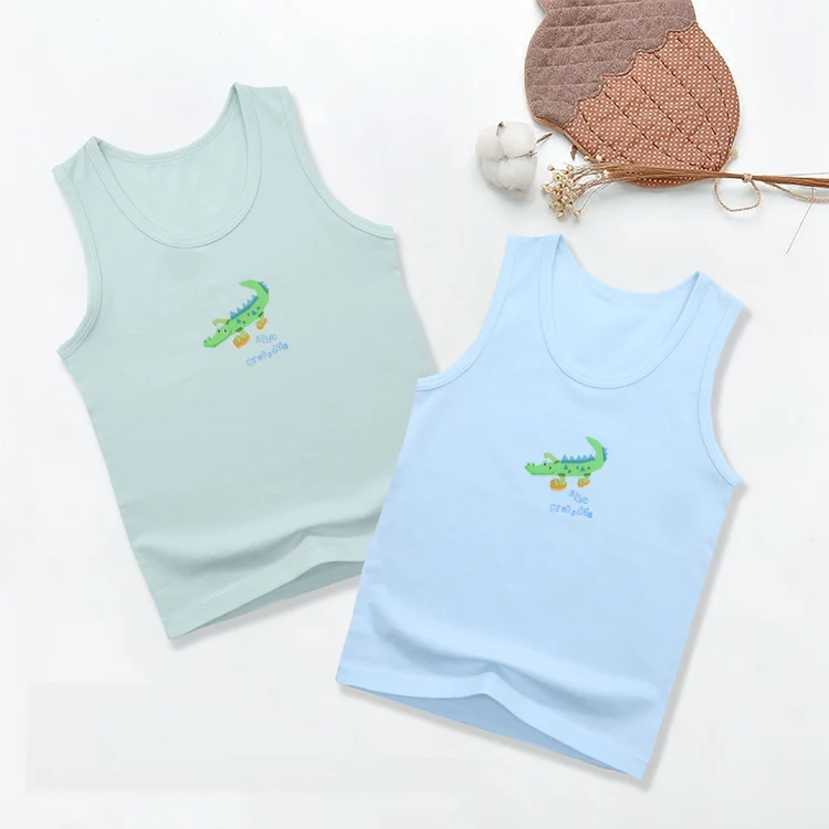 Children wear letter printed kids tank top  boys clothes