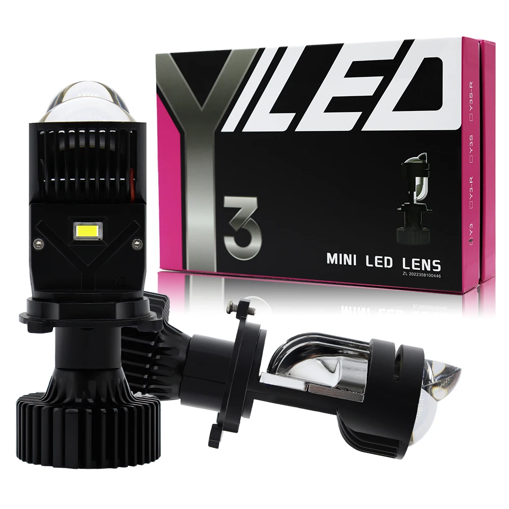 JHS Super Bright  Y3 H4 Led Headlight Projector 240w 6000k LED H4 Lamp with Lens Projector LED Car Light Auto Accessories