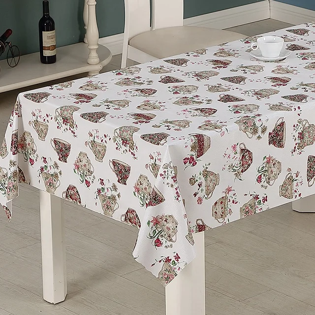 RNPT PVC  Tablecloth Heat Resistant Oilproof Waterproof  PW195-R184-2  Table Cover