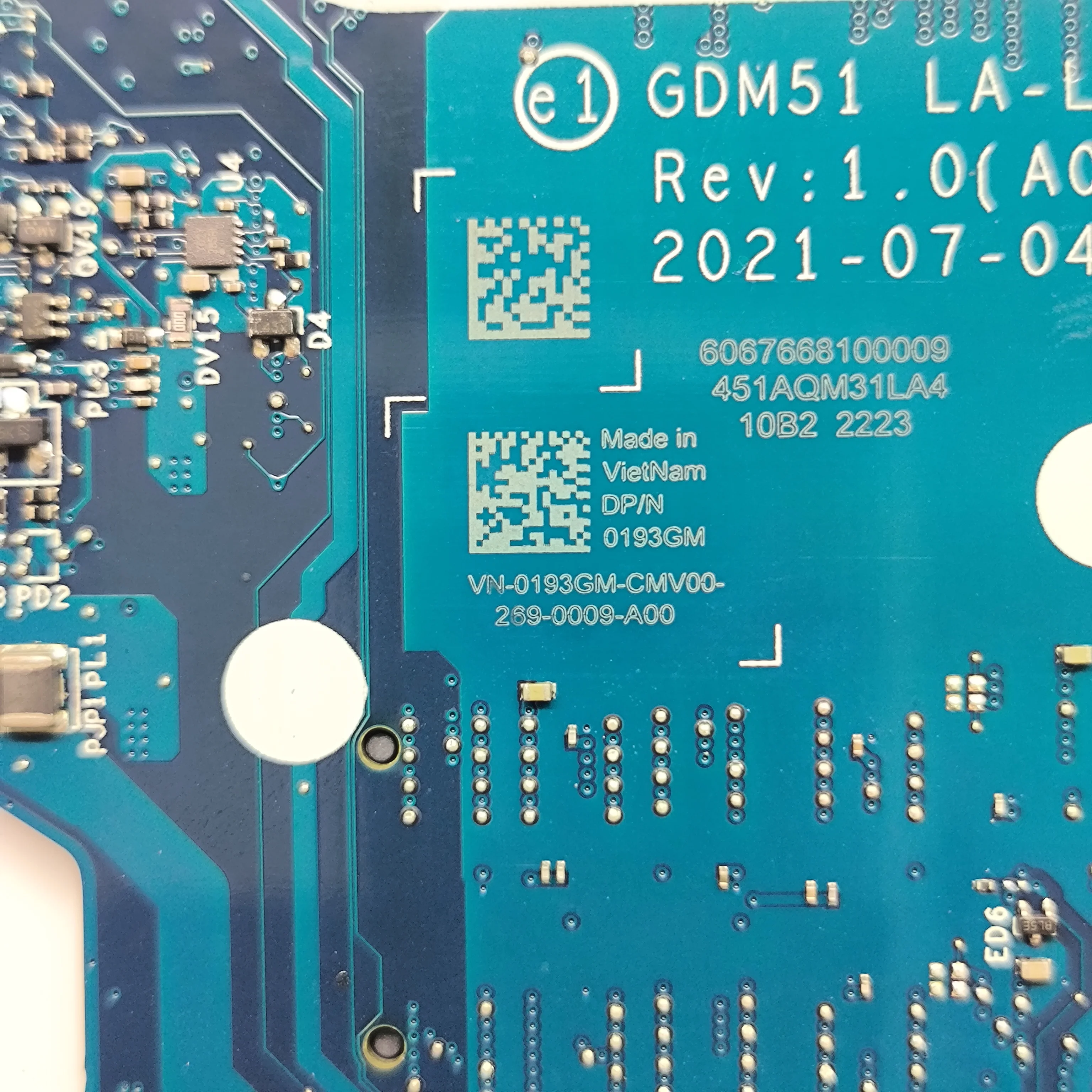 Original For Dell Vostro 15 3510 Motherboard i7-1165G7 0193GM