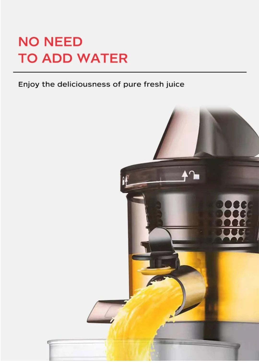 Large Diameter Cold Press Juicer Commercial Slow Juicer Orange Fruit