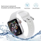 Classic Silicone Smart Watch Sport Band Custom Rubber Silicone Soft Watch Band Fit For Apple Watch 1/2/3/4/5/6/SE