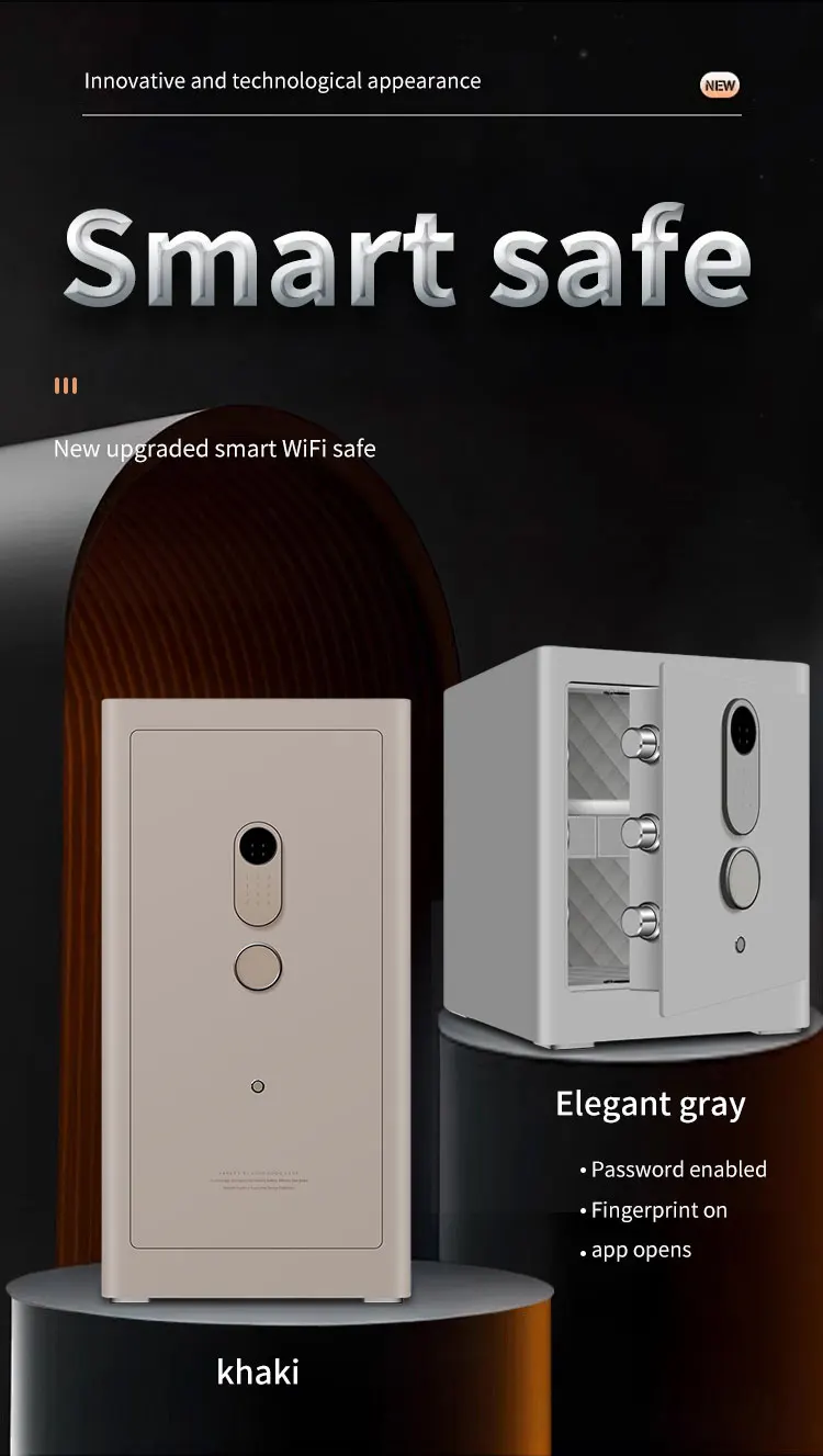 CEQSAFE Electronic Steel Safe Box with App & Fingerprint Lock Strong Household Security Digital Storage Open Access details