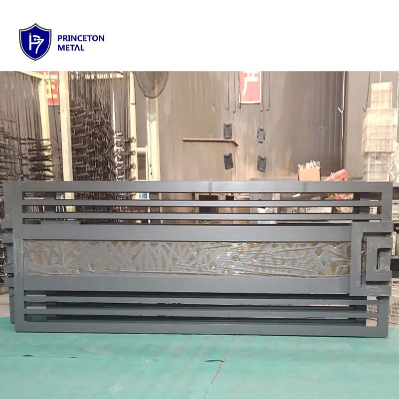 PRINCETON METAL Customized Aluminium Alloy Outdoor Slat Slider Gate New Design Automatic Sliding Gate for Villas and Gardens