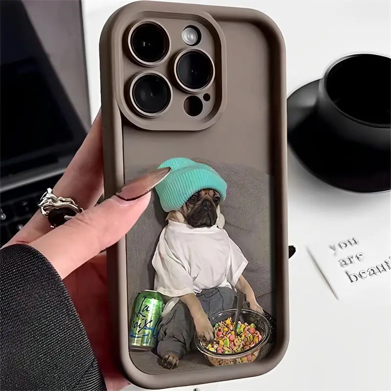 Nice Dog Photo Printing Ladder Lens Protection Soft TPU Mobile Phone Cover Case for Iphone 8 X XR Xs Max 11 12 13 14 15 16 17