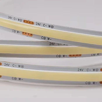 wholesale COB custom led strip 24v 480leds ld lights Outdoor cob strip led light 5m Flexible luces led cob led strip light RGBW