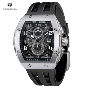 New Arriver Top Brand Fashion Luxury Wristwatches Tonneua Design Wrist Quartz Watches for Men