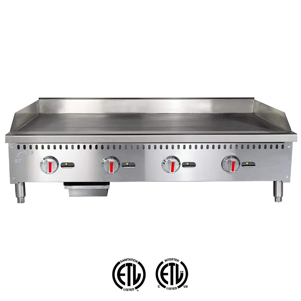 Etl Approved 24\" Gas Countertop Griddle With Controls Commercial Hot ...